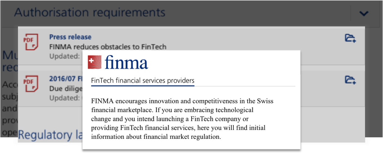 FINMA - FinTech-Regulierung