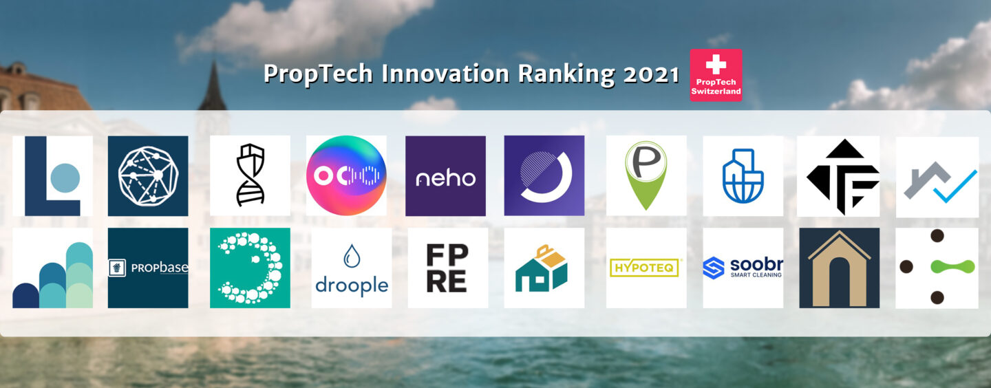 PropTech Innovation Ranking 2021: Das sind die Top-20-Firmen der Schweiz